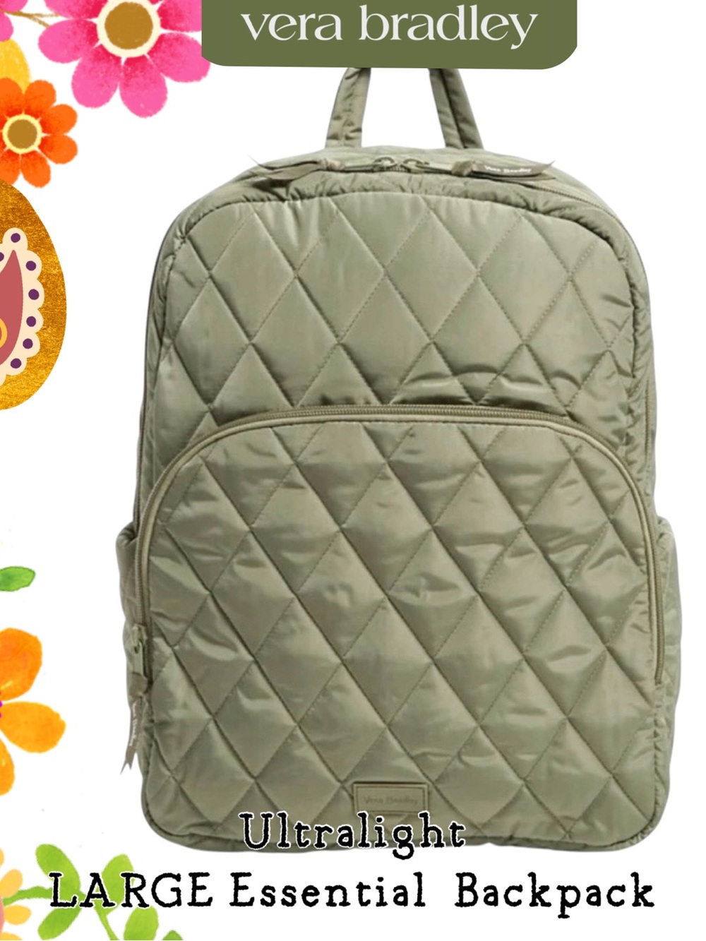 🌸Vera Bradley LARGE Essential Backpack in Ultralight